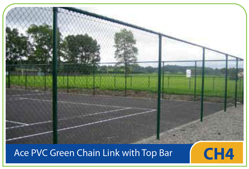 CH4 – Ace PVC Green Chain Link with Top Bar