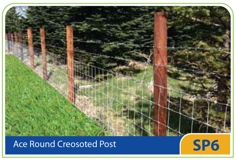 SP6 – Ace Round Creosoted Post